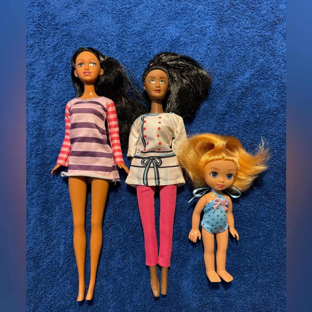Mixed Lot Of 3 Different Dolls
